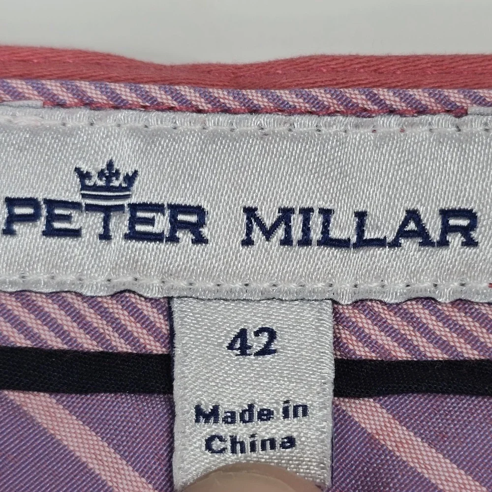 Peter Millar Crown Sport EB66‎ Pants Mens 42x33 Red Golf Performance Polyester